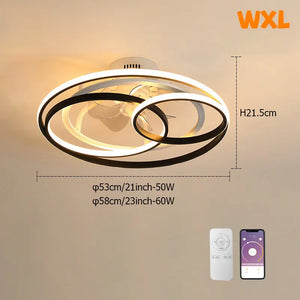 plafonnier nordique avec lumières led et télécommande