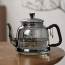 Théière en verre borosilicate 1.2l infuseur double compartiment