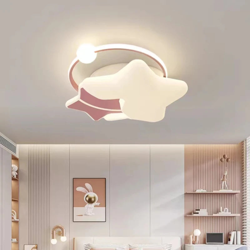 plafonnier moderne étoilé pour chambre d'enfant chaleureuse et romantique - vue 4 sur 9