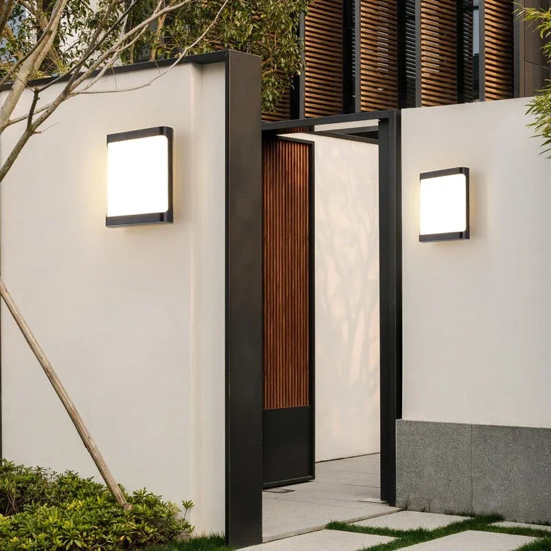 applique murale led extérieure moderne et étanche pour jardin et allée - vue 4 sur 10