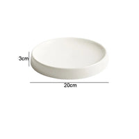 Assiettes céramique rondes style japonais pour repas