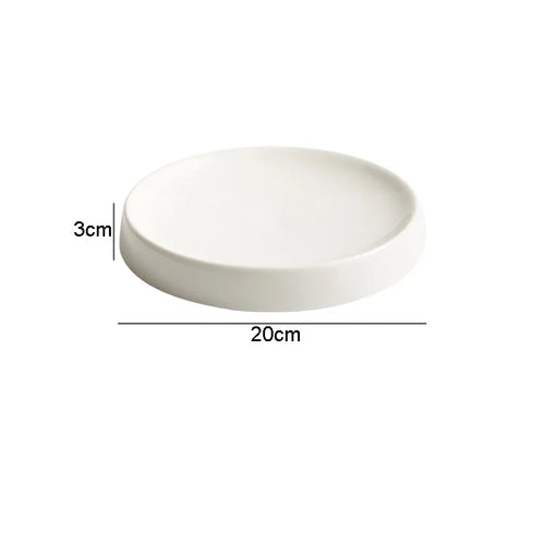 Assiettes céramique rondes style japonais pour repas