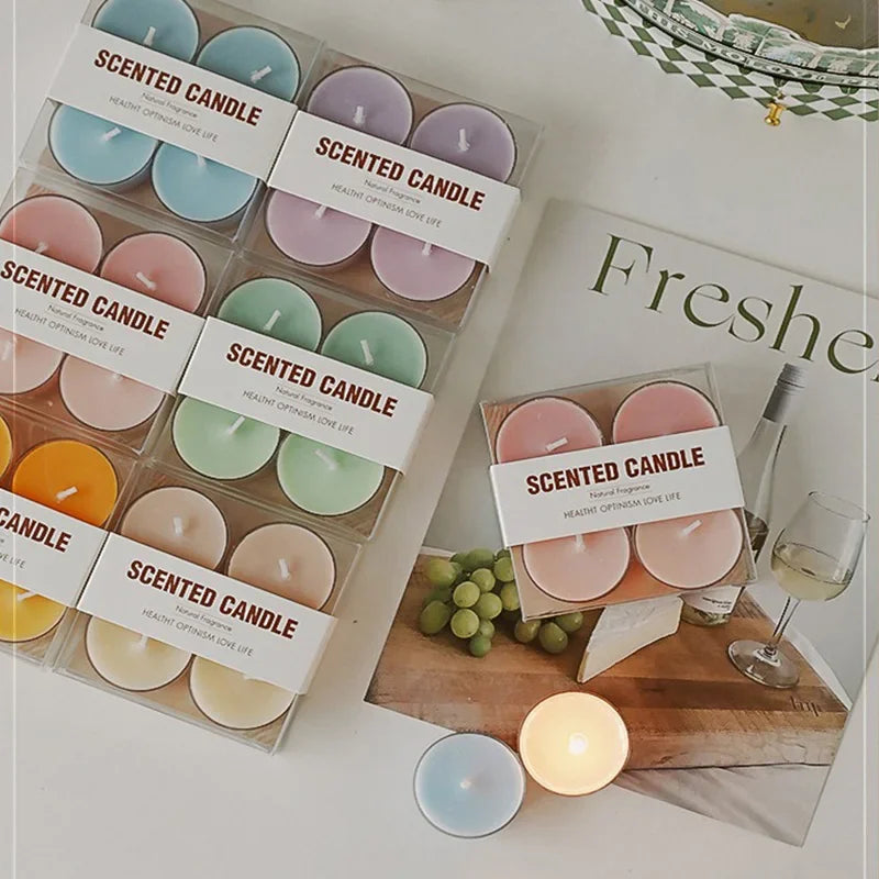 lot de 4 bougies parfumées en cire de soja pour décorations et événements - vue 2 sur 12