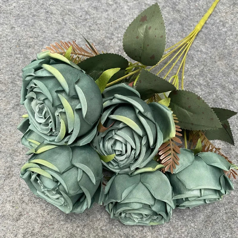 bouquet de roses artificielles pour mariage et décoration jardin - vue 8 sur 10
