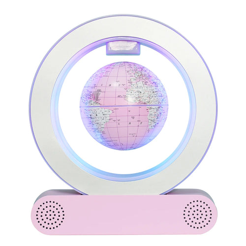 Magnetic Levitation Base Build-In Bluetooth & LED Light 4in Globe Desk Lamp Night Light for Room, Home, Office Desk Toys Decor - vue 2 sur 7
