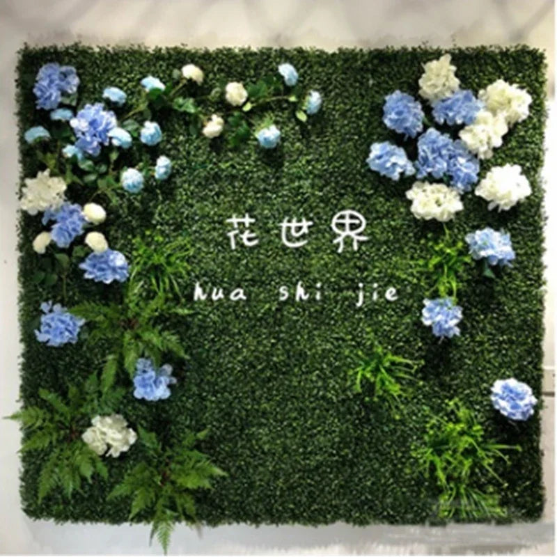 Custom Size Artificial Plant Wall Lawn, Green Plant Background Wall, Home Garden, Wedding Decoration, Plastic Lawn - vue 18 sur 18