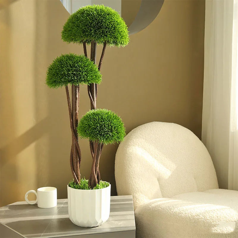 plantes vertes artificielles bonsaï arbre en pot pour décoration intérieure - vue 4 sur 8