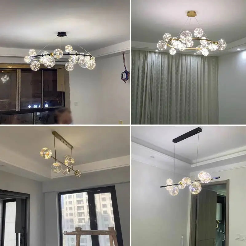 lustre led moderne design nordique pour décoration intérieure - vue 7 sur 18