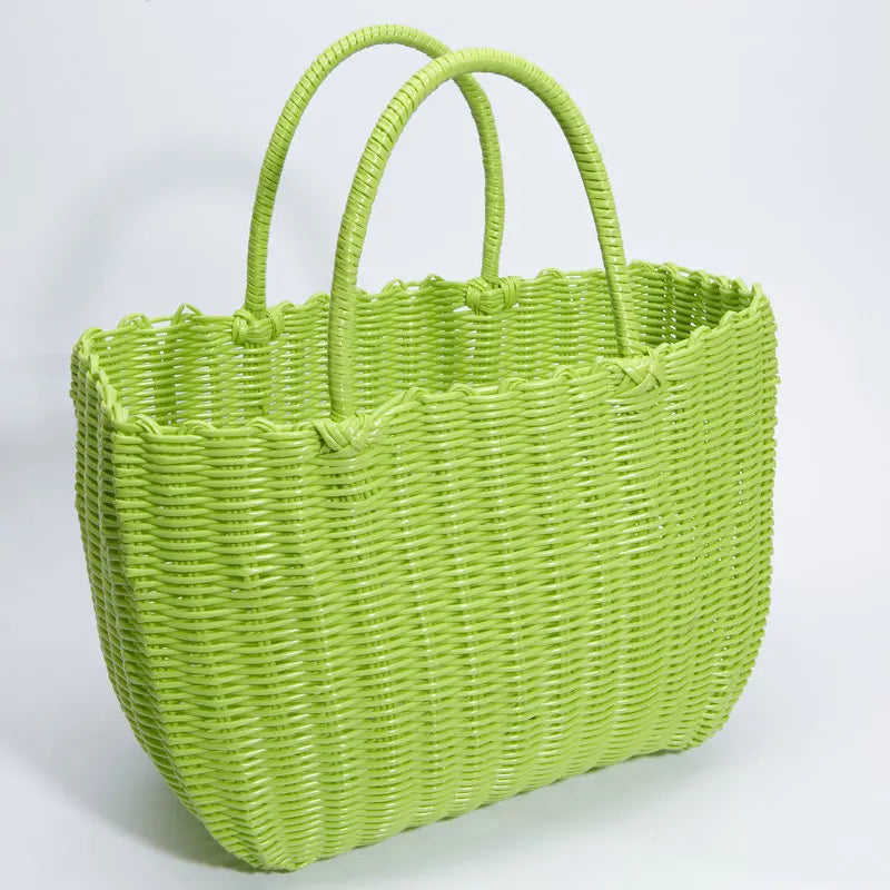 panier tissé imitation rotin pour pique-nique en extérieur - vue 21 sur 22