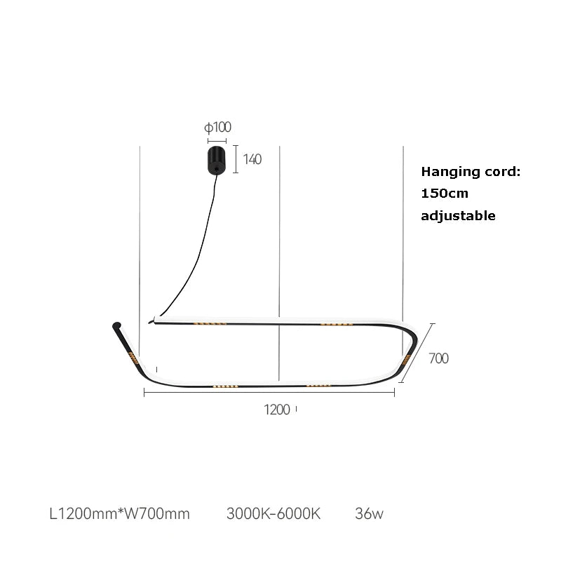 lustre rond à capteur mains et intensité variable - vue 12 sur 11