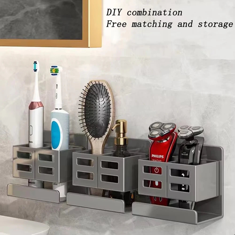 porte-brosse à dents multifonctionnel pour rangement salle de bain - vue 4 sur 8