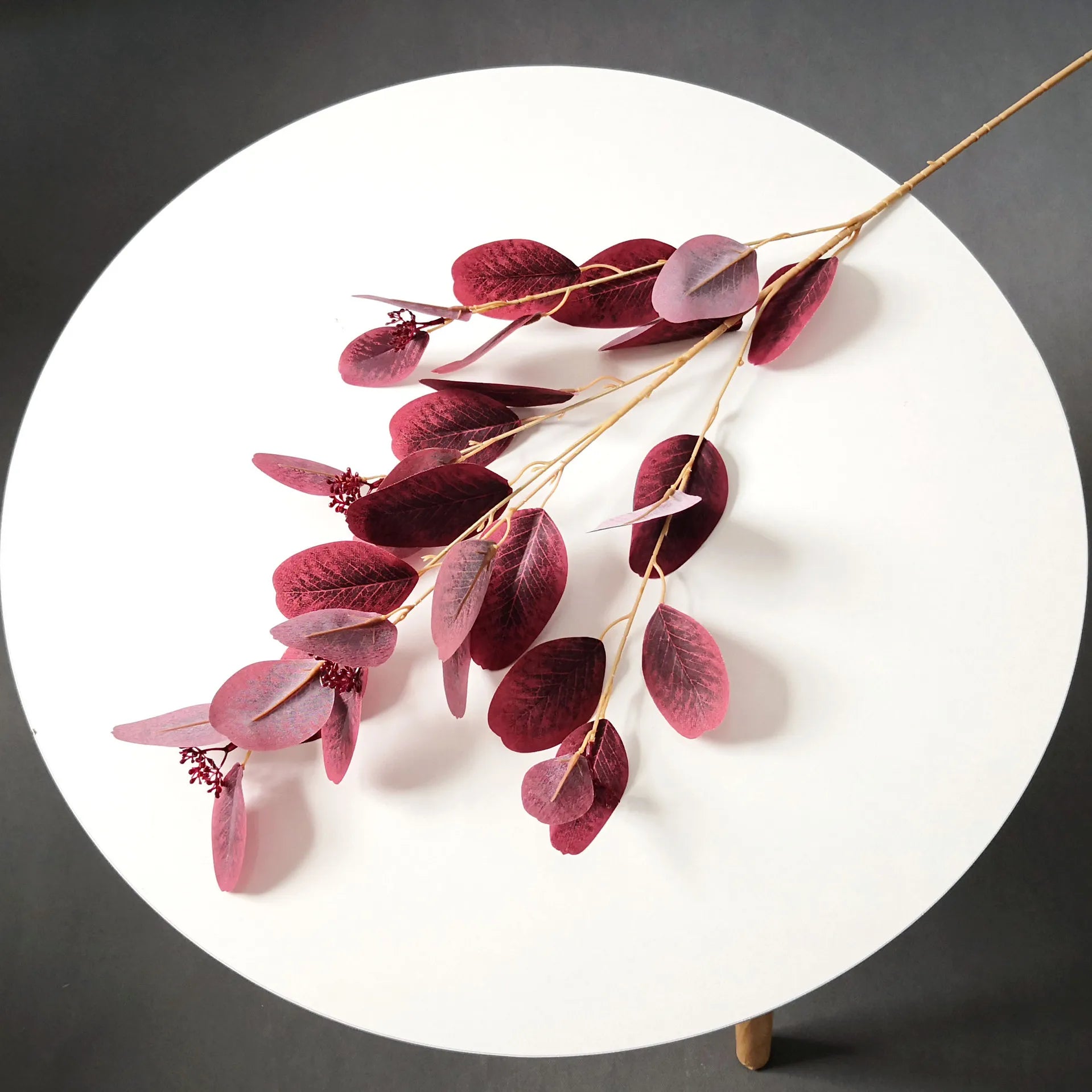 branches de feuilles d'eucalyptus en soie artificielle pour décoration florale - vue 12 sur 17