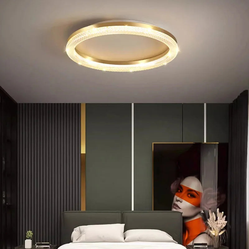 plafonnier led rond ou carré nordique pour décoration de luxe - vue 2 sur 14