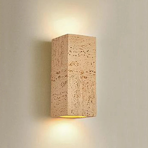 applique led wabi-sabi carrée ciment nordique luminaire décoratif intérieur - vue 5 sur 11