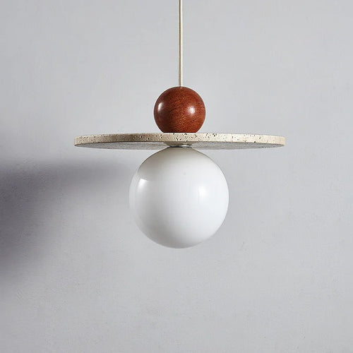 High Quality Cave Stone Hanging Light Glass Ball Ceiling Pendant Lamp Suspension Chandelier for Kitchen Island  Bedroom - vue 2 sur 7