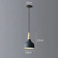 Suspension LED moderne avec abat-jour en métal coloré