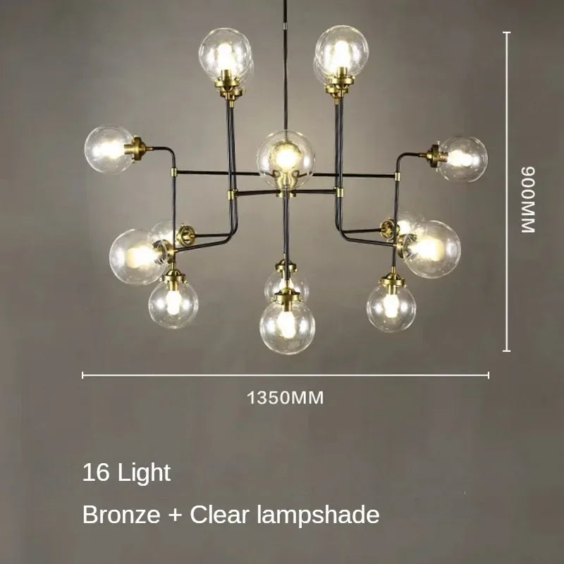 lustre artistique en verre pour décoration intérieure moderne - vue 9 sur 24