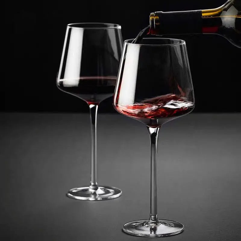 Verre a vin rouge cristal style nordique artisanal - vue 3 sur 8