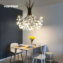 lustre moderne en cristal avec 	 led luminaria lampadario