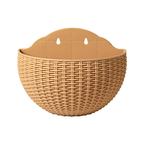 European Wall Mounted Hydroponic Plant Pot, Semi-Circular, Hanging Flower Basket, Balcony, Lazy Wall Mounted, No Drilling, Decor