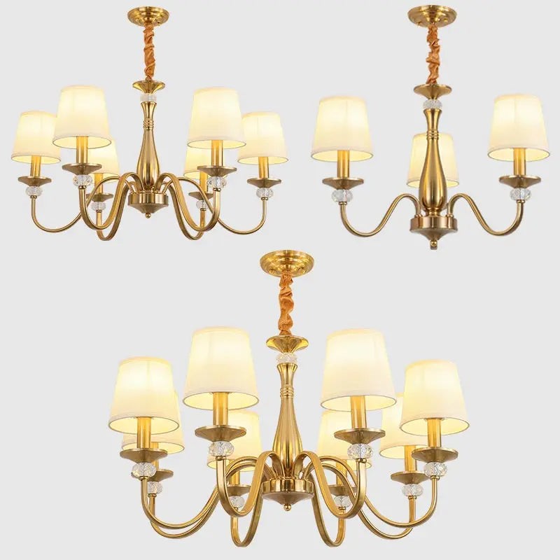 lustre rétro en tissu pour décoration intérieure campagne - vue 4 sur 18