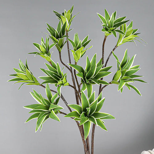 Large artificial lily branches with realistic foliage for decorations - vue 2 sur 6