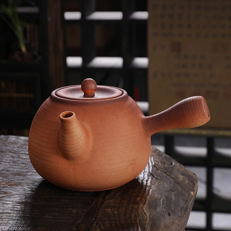 Théière céramique artisanale style kung fu rétro résistante - vue 4 sur 7