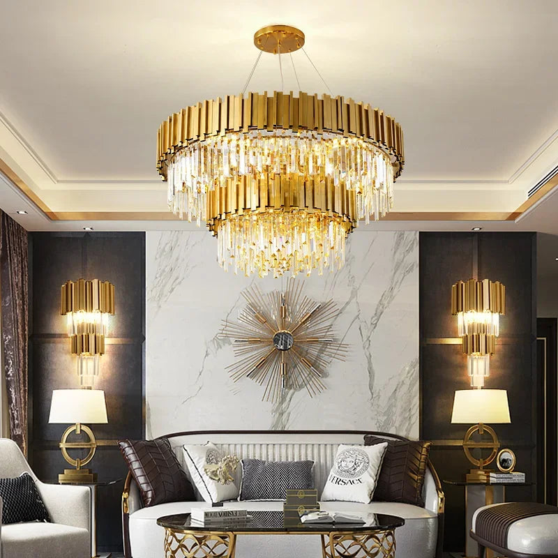 lustre en cristal moderne pour décoration intérieure élégante - vue 6 sur 14