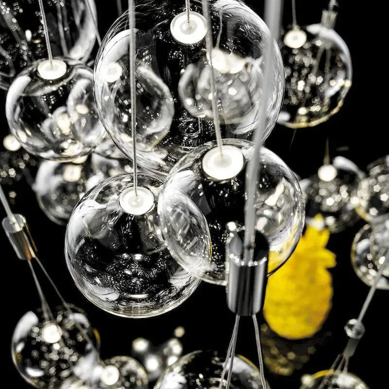 sandyha suspension led avec boules de verre pour décoration intérieure - vue 9 sur 9