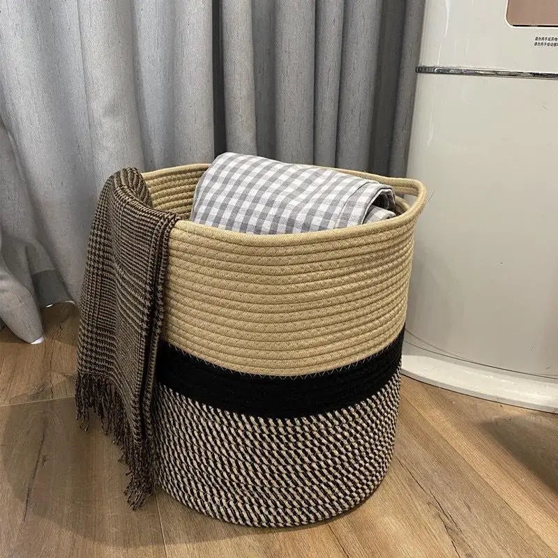 panier de rangement en corde de coton pour la maison et les jouets - vue 5 sur 12