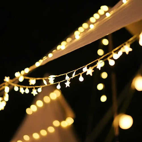 guirlande lumineuse à piles pour jardin et événements décoratifs - vue 3 sur 7