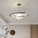 Double semicircle LED pendant light nordic minimalist living room style