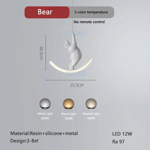 lampe suspendue déco licorne - vue 10 sur 14