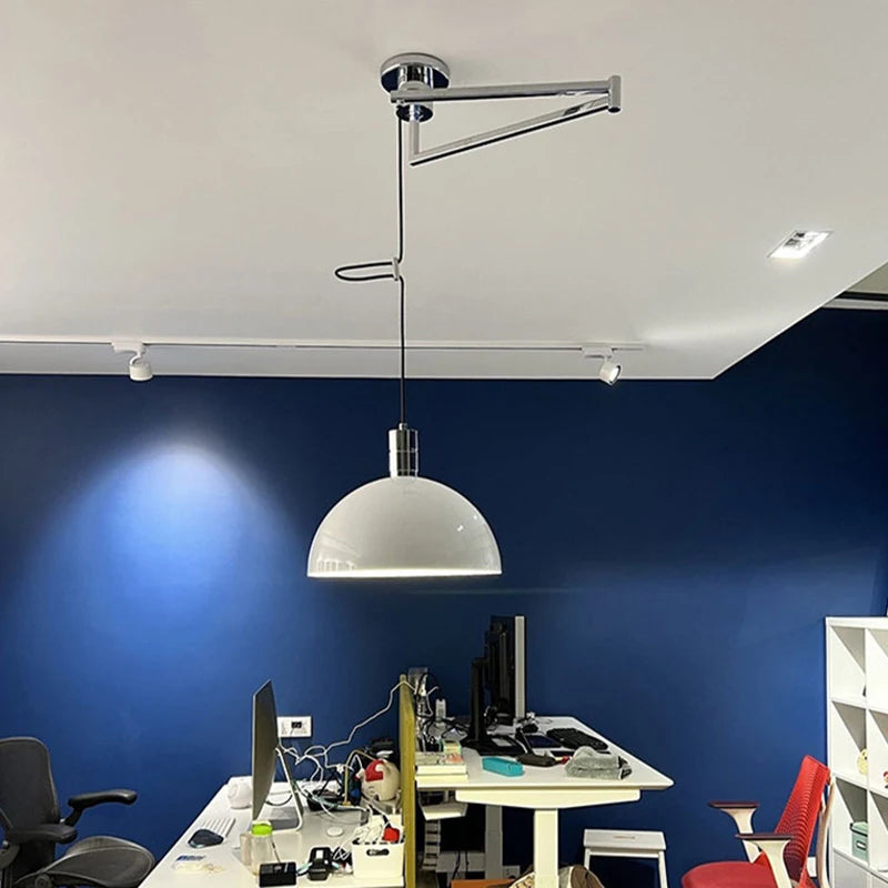 Suspension télescopiques modernes pliantes en métal salle à manger cuisine barre d'étude rotatif décor à la maison éclairage E27 - vue 5 sur 12