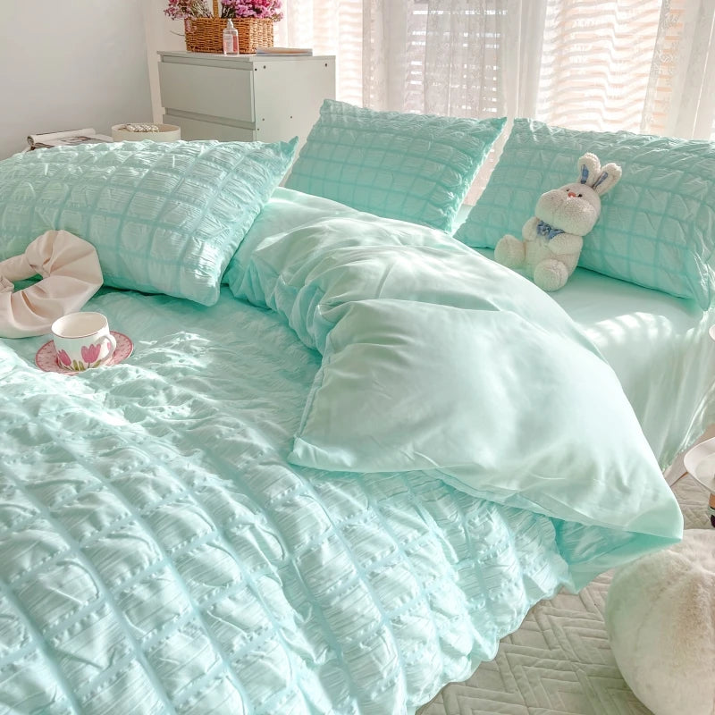 housse de couette unie pour literie moderne et simple