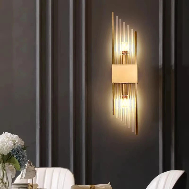 applique murale mini en verre et acier inoxydable pour divers espaces - vue 5 sur 14