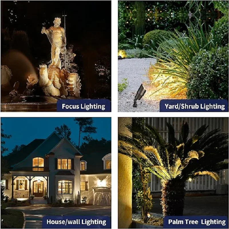 Waterproof outdoor LED spotlights for garden and tree lighting - vue 6 sur 10