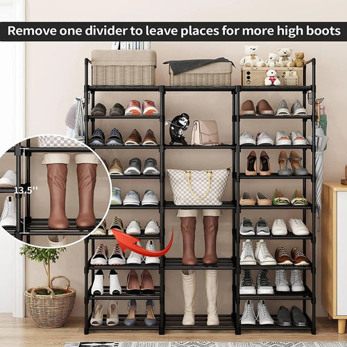 Zapatero de 9+5+9 Niveles, Organizador para Zapatos y Juguetes, para 50 a 55 Pares - vue 4 sur 6