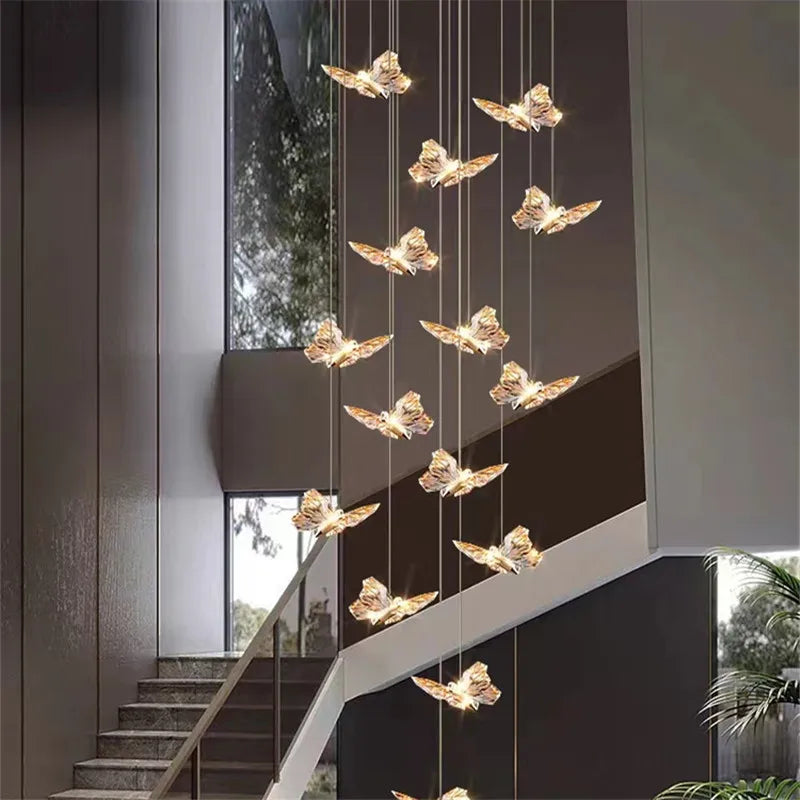 suspension en cristal nordique avec éclairage moderne décoratif - vue 6 sur 18