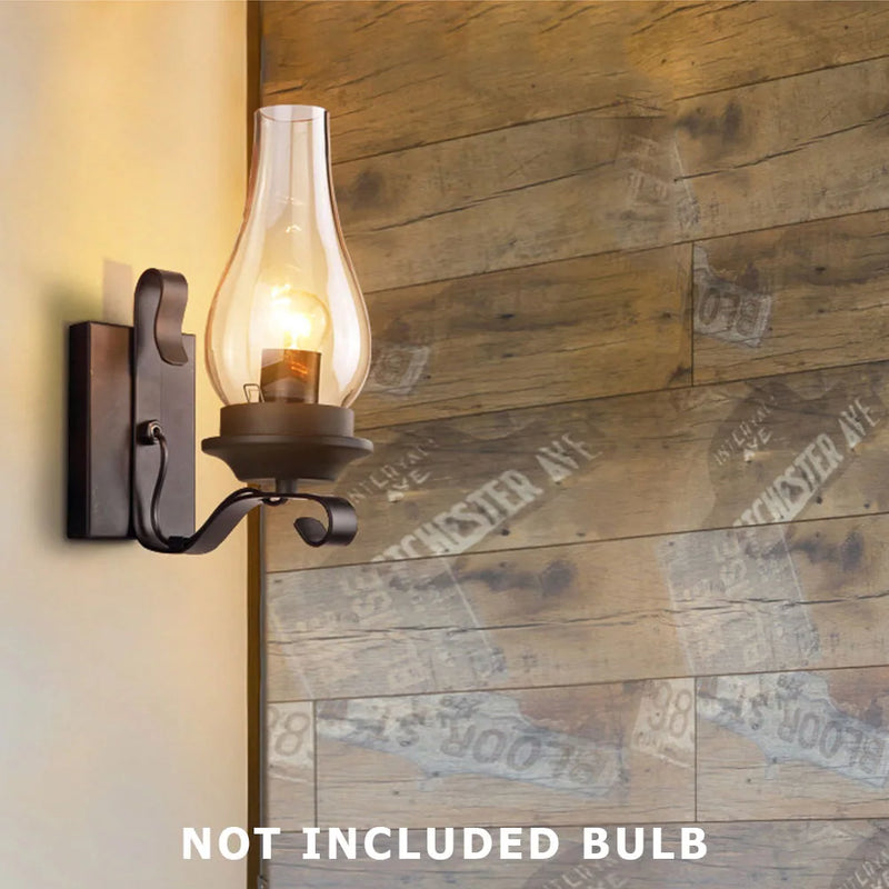Applique murale fer rétro industriel Led loft nuit