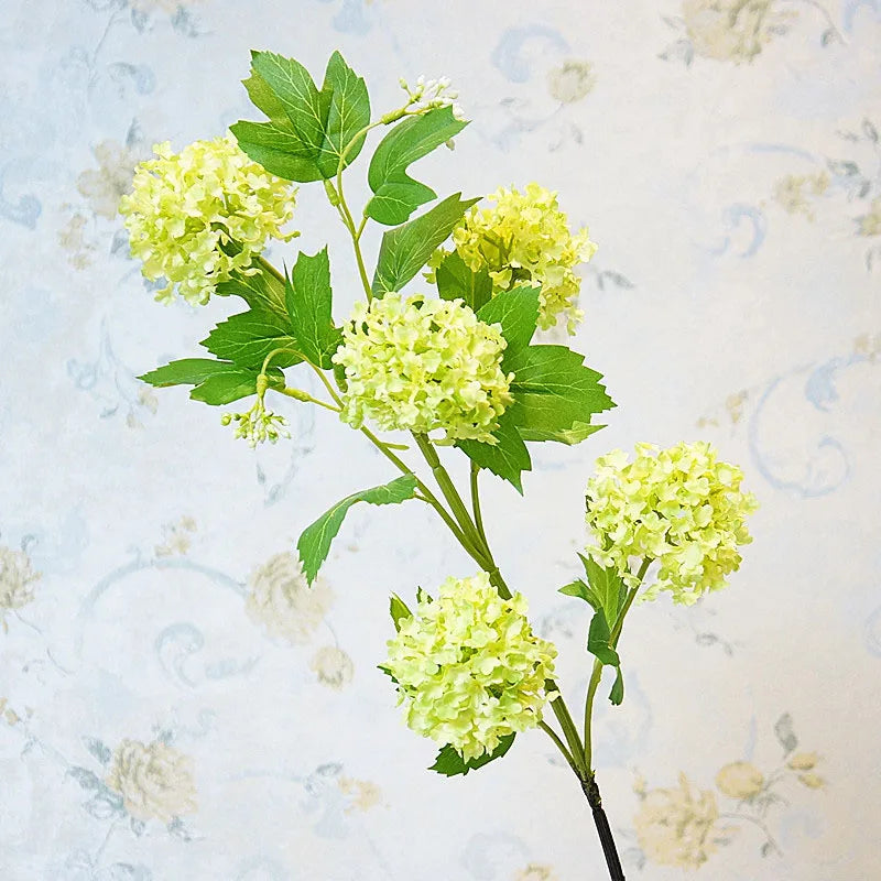 hortensia boule de neige luxe fleurs artificielles pour décoration intérieure - vue 6 sur 8