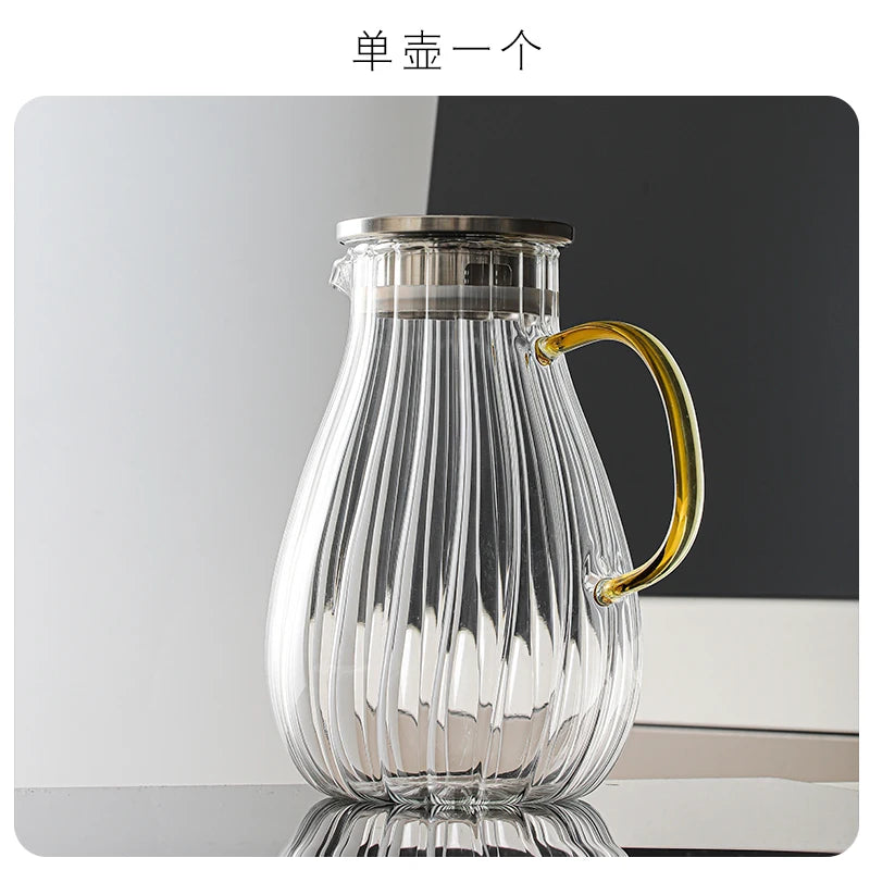 Pichet theiere verre borosilicate resistant chaleur moderne