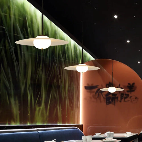 suspension soucoupe volante design nordique luminaires modernes pour café et bar - vue 6 sur 8