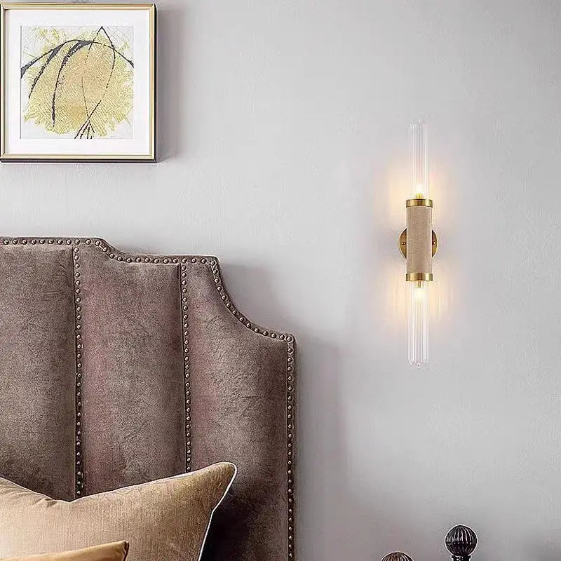 applique murale art déco en verre et métal doré design élégant pour intérieur - vue 5 sur 9