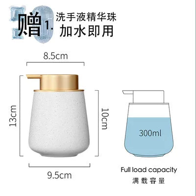 distributeur de savon portable en céramique 400 ml pour soins personnels - vue 31 sur 30