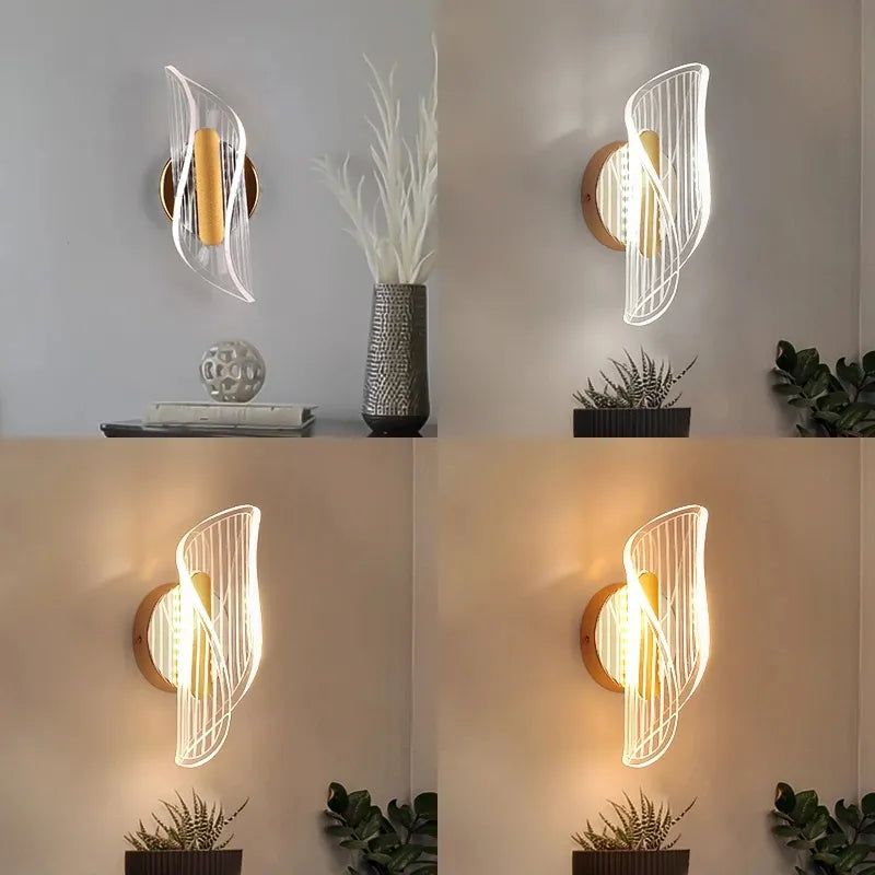 luxe acrylique applique murale led appliques murales - vue 6 sur 9
