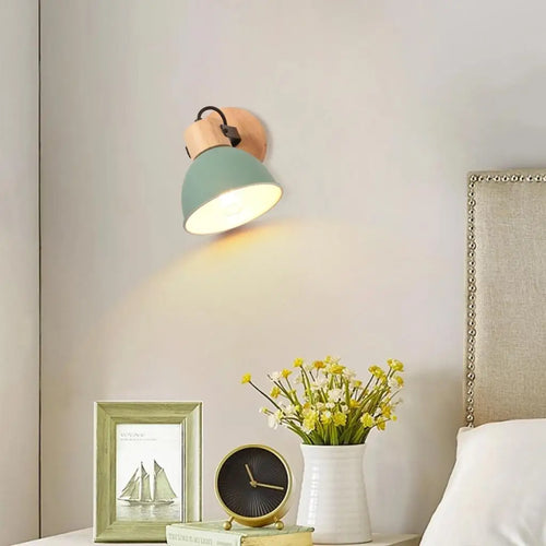 applique murale nordique en bois pour lecture - vue 6 sur 15