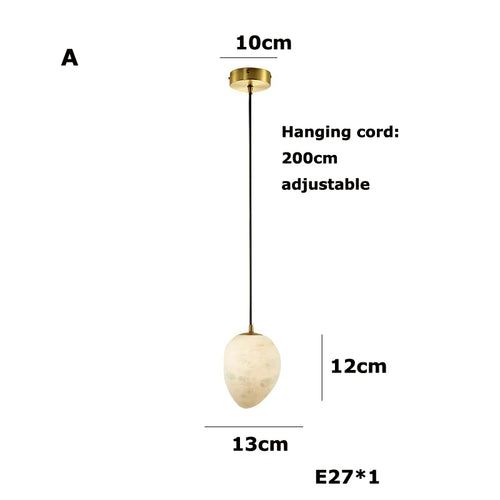 lustre suspendu en marbre géométrique design moderne pour intérieur - vue 12 sur 12