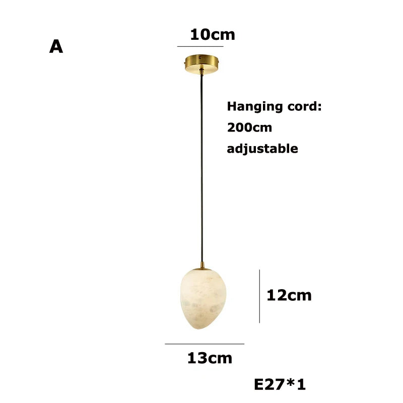 lustre suspendu en marbre géométrique design moderne pour intérieur - vue 11 sur 12