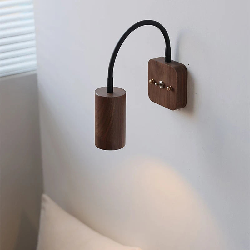 applique murale en bois de noyer rotative pour décoration intérieure - vue 6 sur 6